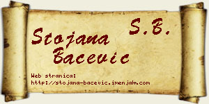 Stojana Bačević vizit kartica